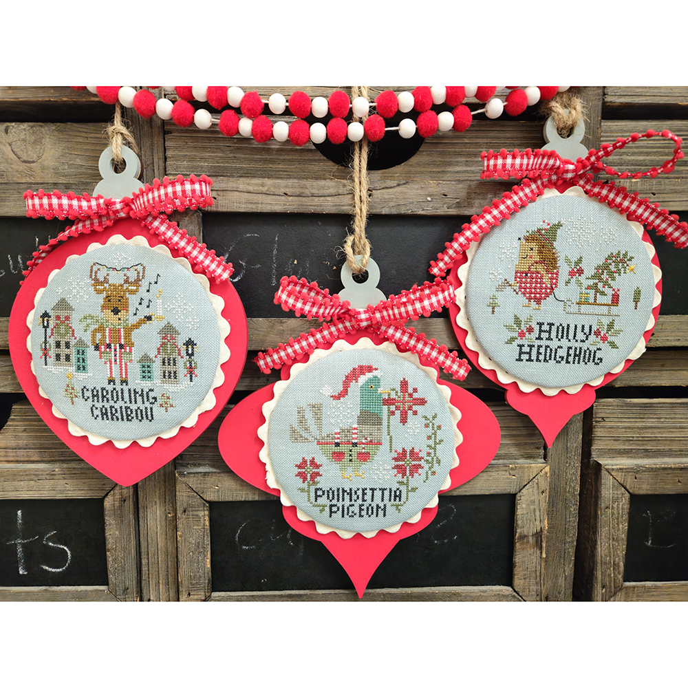 (image for) Upcoming Release: Christmas Animals in Pants Ornament Cross Stitch Chart